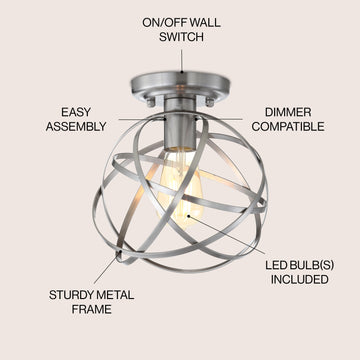 Alma 13" Metal LED Flush Mount